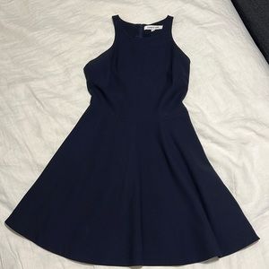 Elizabeth and James navy racer back dress